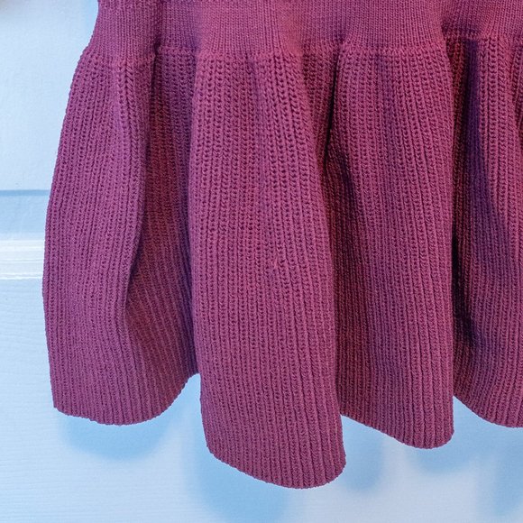 Torn by Ronny Kobo 'Kimberly' Peplum Crochet Style Knit Top Small - Picture 8 of 9